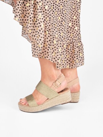 POSH by Poelman Strap sandal 'Ceto' in Gold