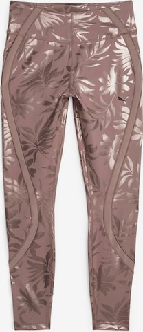 Skinny Pantalon de sport 'STUDIO' PUMA en marron : devant