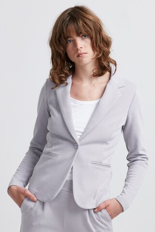 ICHI Blazer 'KATE PIQUE ' in Grey: front