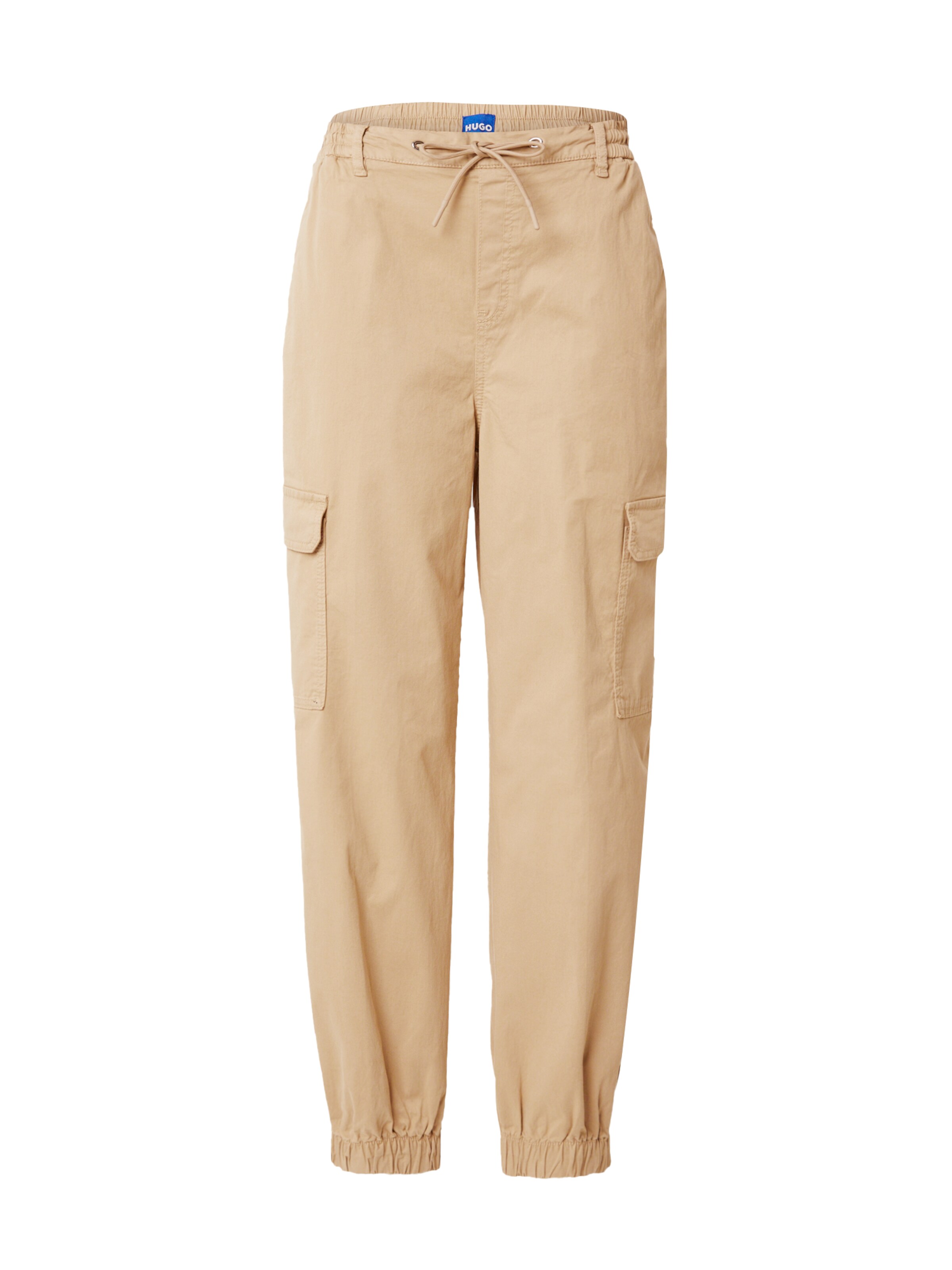 Pantaloni cargo 'Hisune-1-D_B' di HUGO in beige: frontale