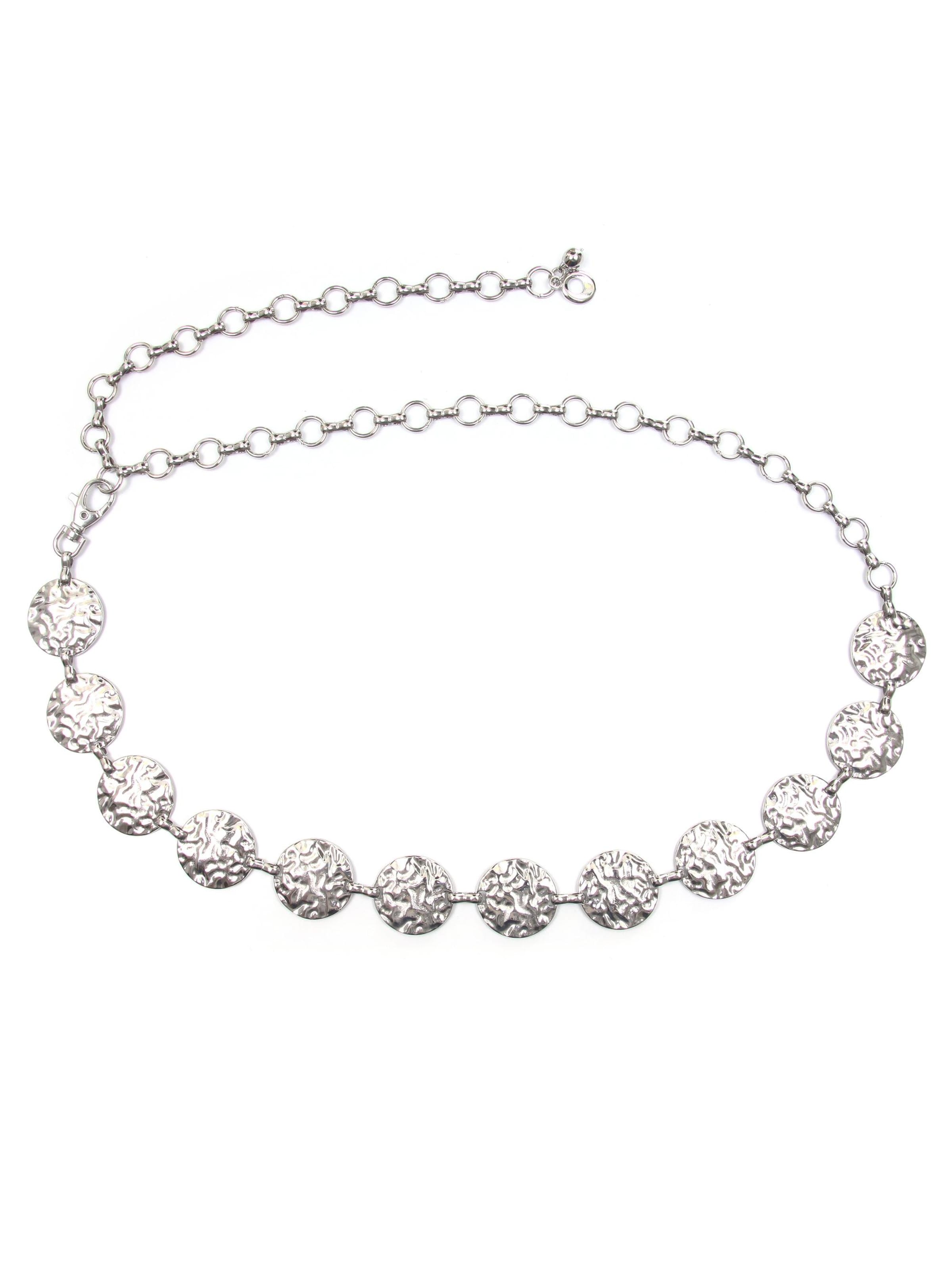 COLLEZIONE ALESSANDRO Belt 'Kawai' in Silver: front