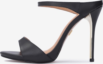 Kazar Mules in Black: front