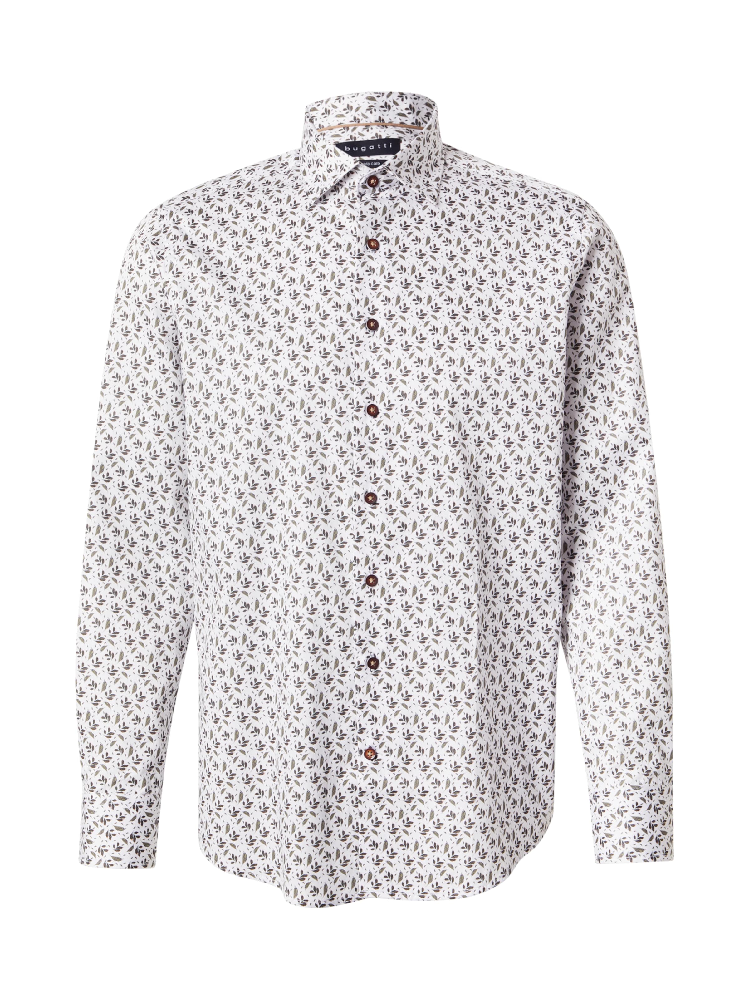 Marškiniai iš bugatti, spalva – ruda / alyvuogių spalva / balta, Prekių apžvalga