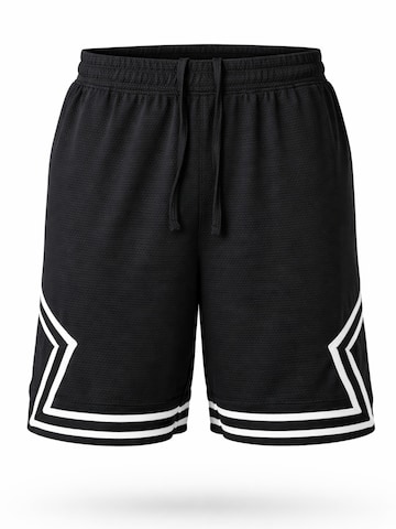PANTONECLO Boardshorts 'Pantoneclo Men’s Gym Shorts with Side Gaset' in Zwart: voorkant