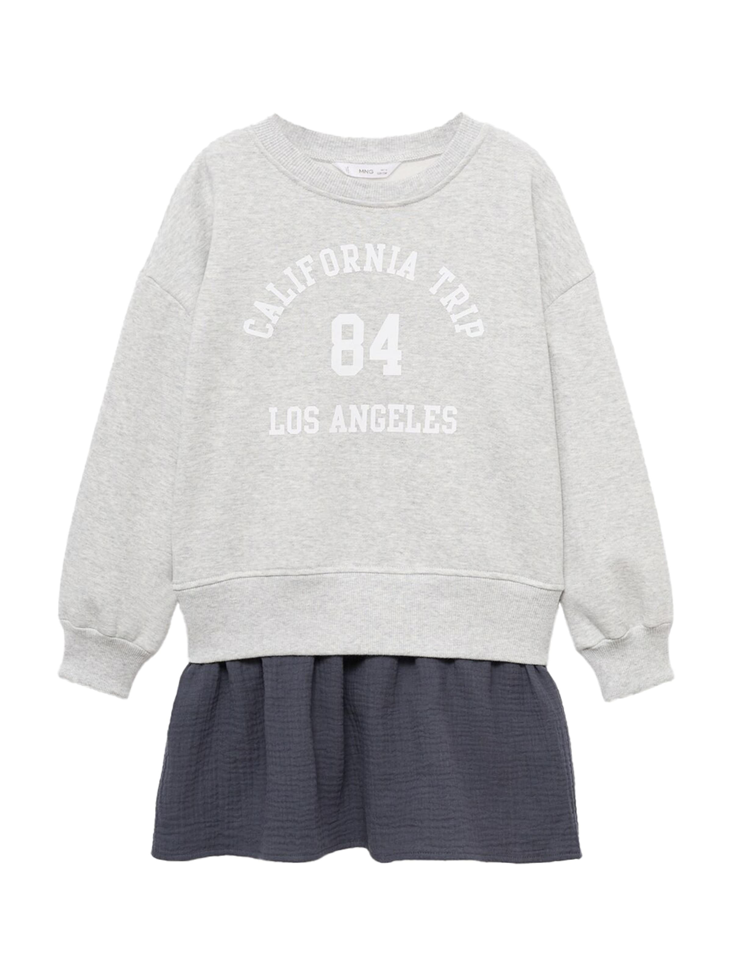 MANGO KIDS Kleid 'TRIP' in Grau: Vorderseite