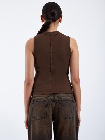 Dr. Denim Top 'Deia Waffle' in Bruin