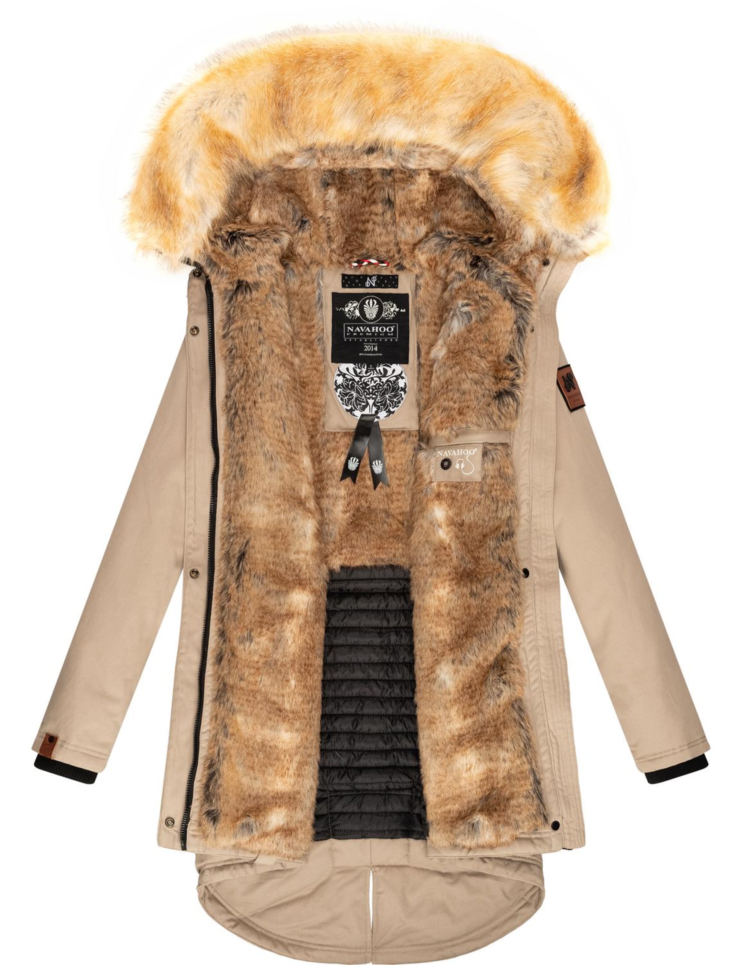 NAVAHOO Winter parka 'Bombii' in Brown