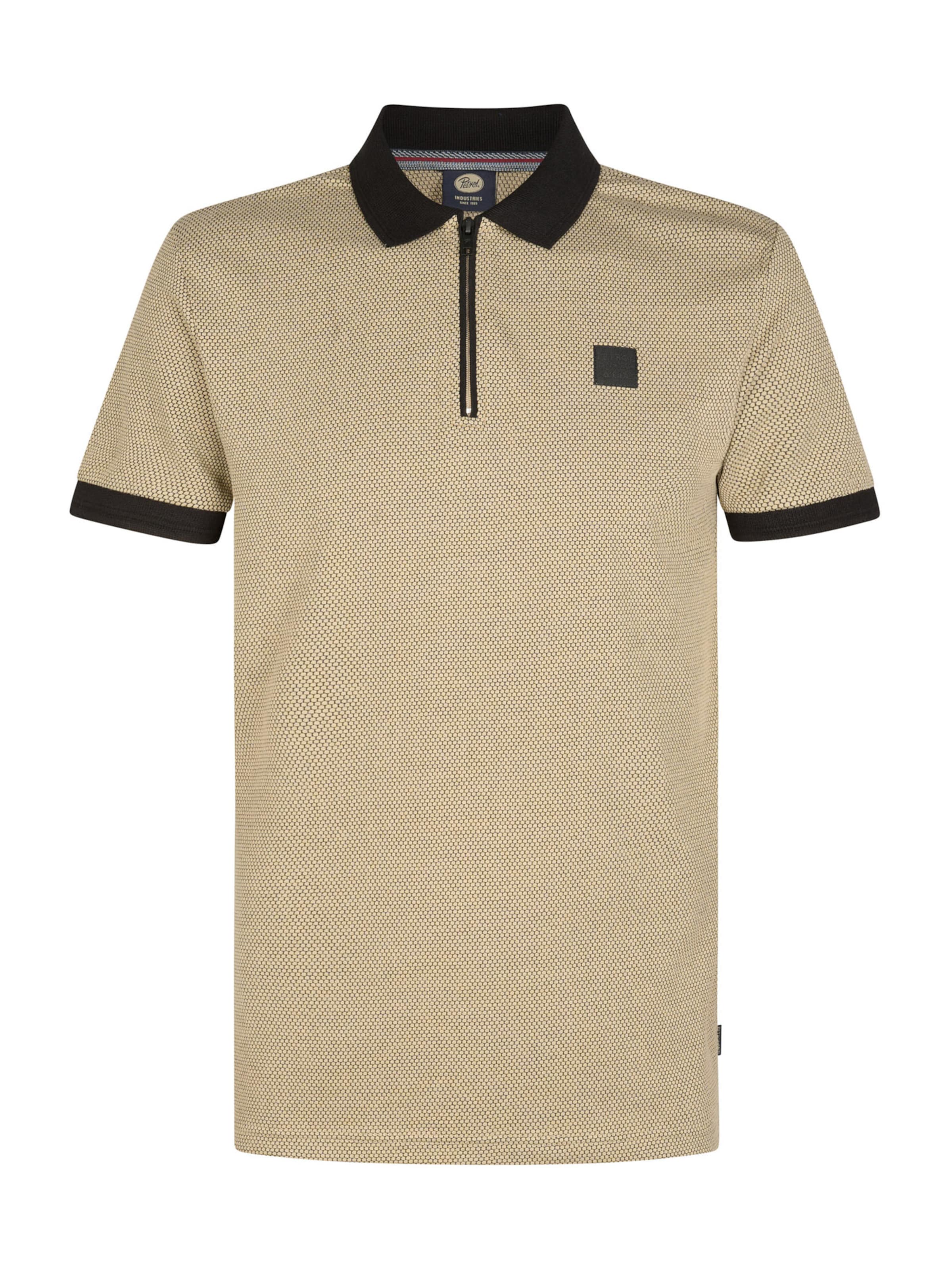 Petrol Industries Shirt in de kleur Lichtbruin / Zwart, Productweergave