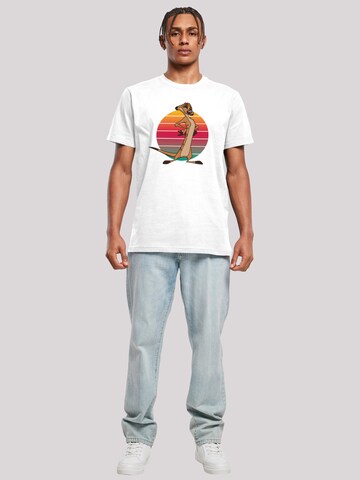 T-Shirt 'Disney König der Löwen Timon' F4NT4STIC en blanc