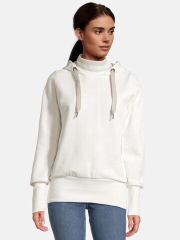 salzhaut Sweatshirt 'RÖÄEN' in Wit: voorkant