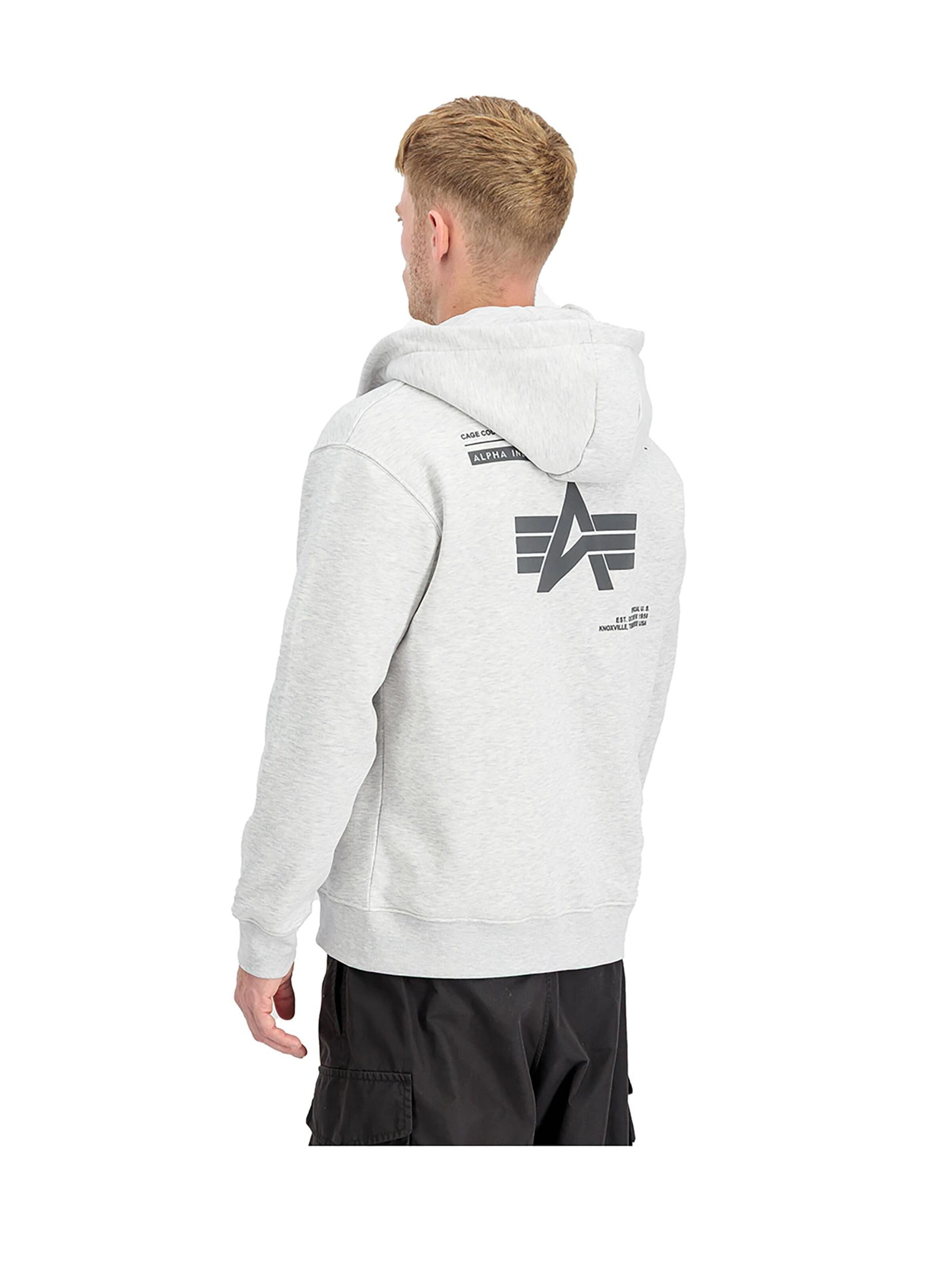 ALPHA INDUSTRIES Sweatjacke in Grau
