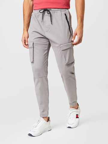 HOLLISTER Tapered Cargo trousers 'SHARKSKIN' in Grey: front