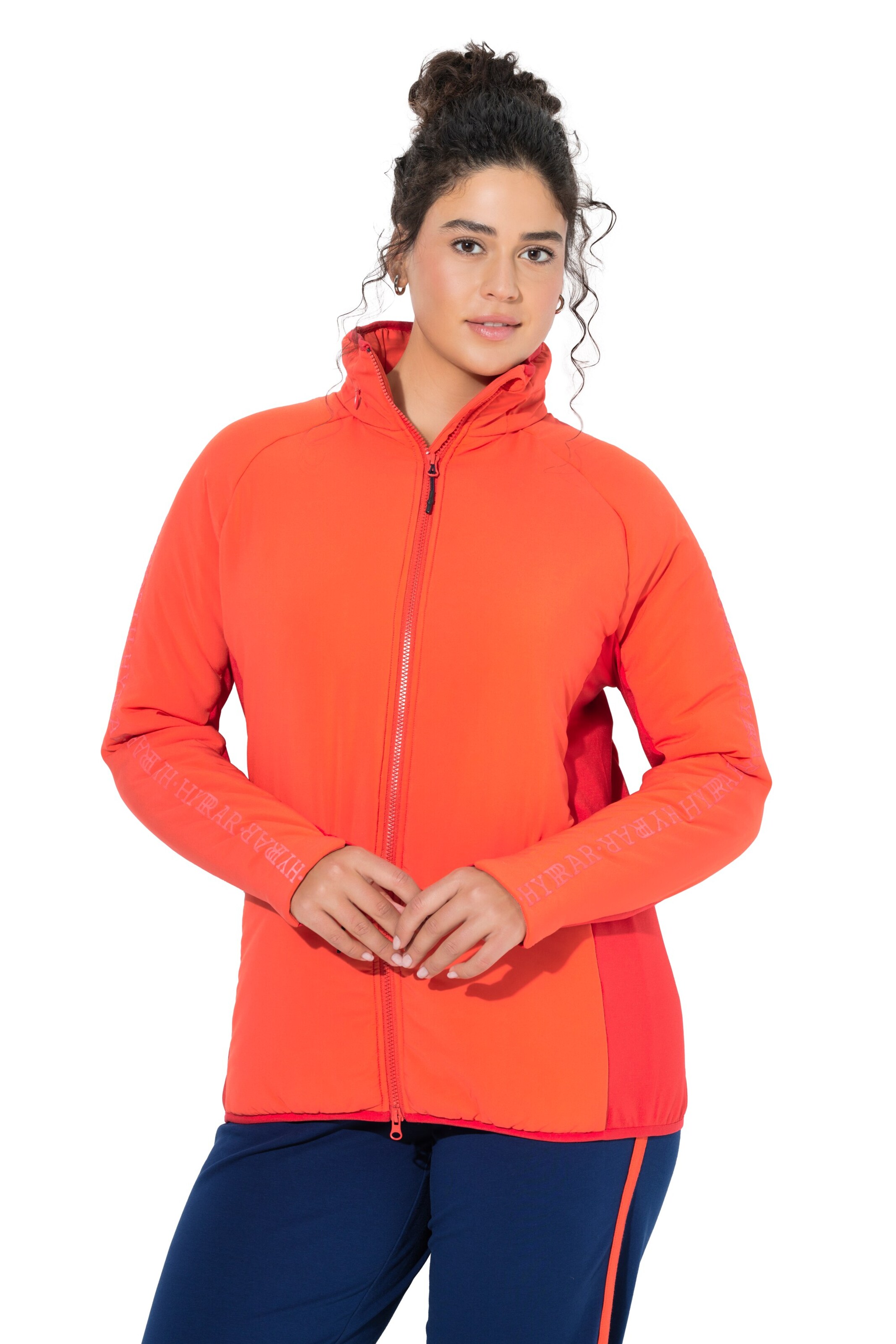 Ulla Popken Performance Jacket in Orange: front