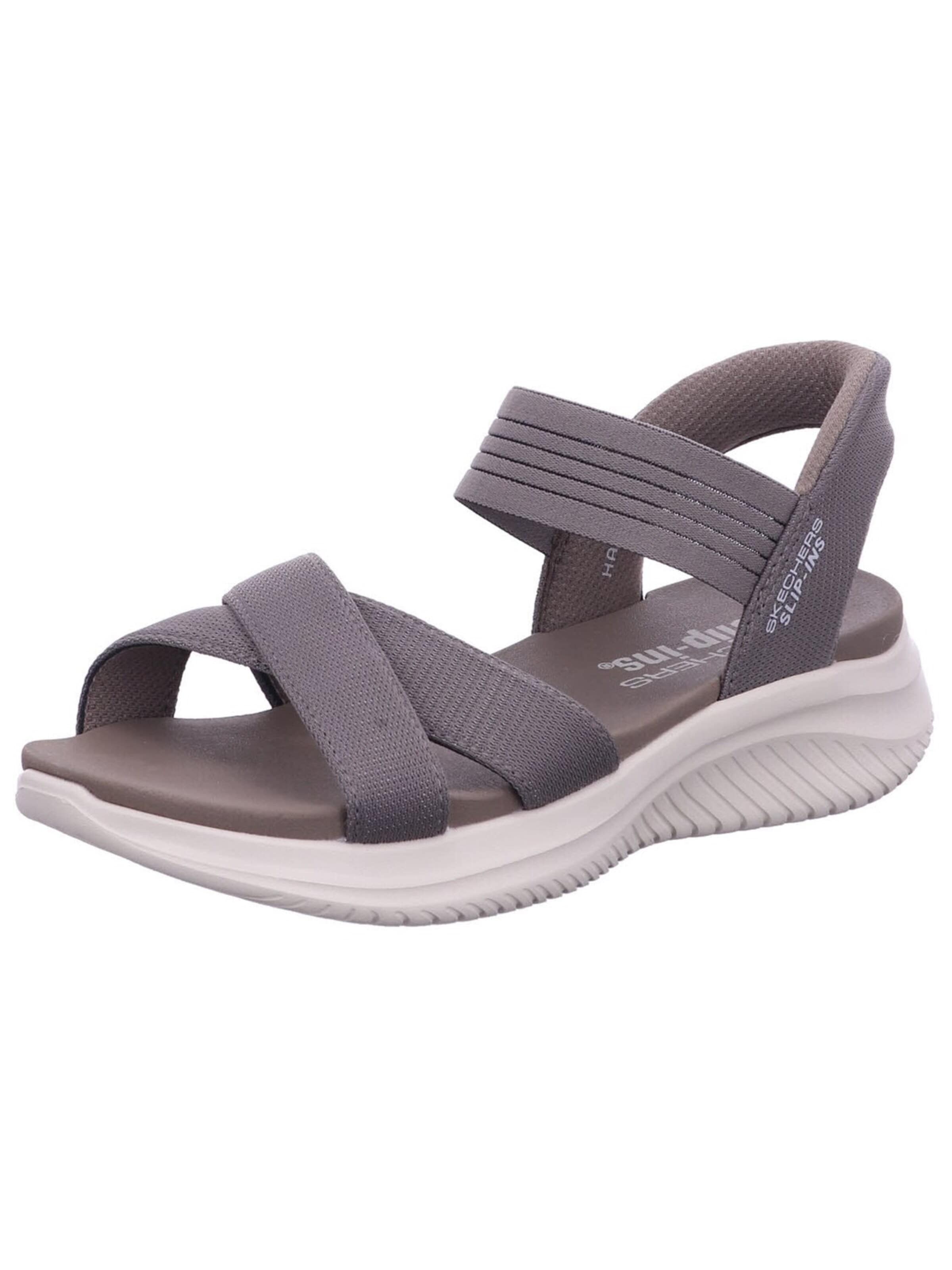 Sandales 'Sandalette Damen 119975 DKTP Kunststoff (Synthetik) in braun' SKECHERS en marron : devant