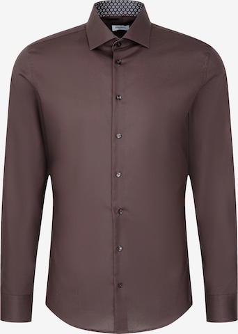 SEIDENSTICKER Button Up Shirt 'Schwarze Rose' in Brown: front