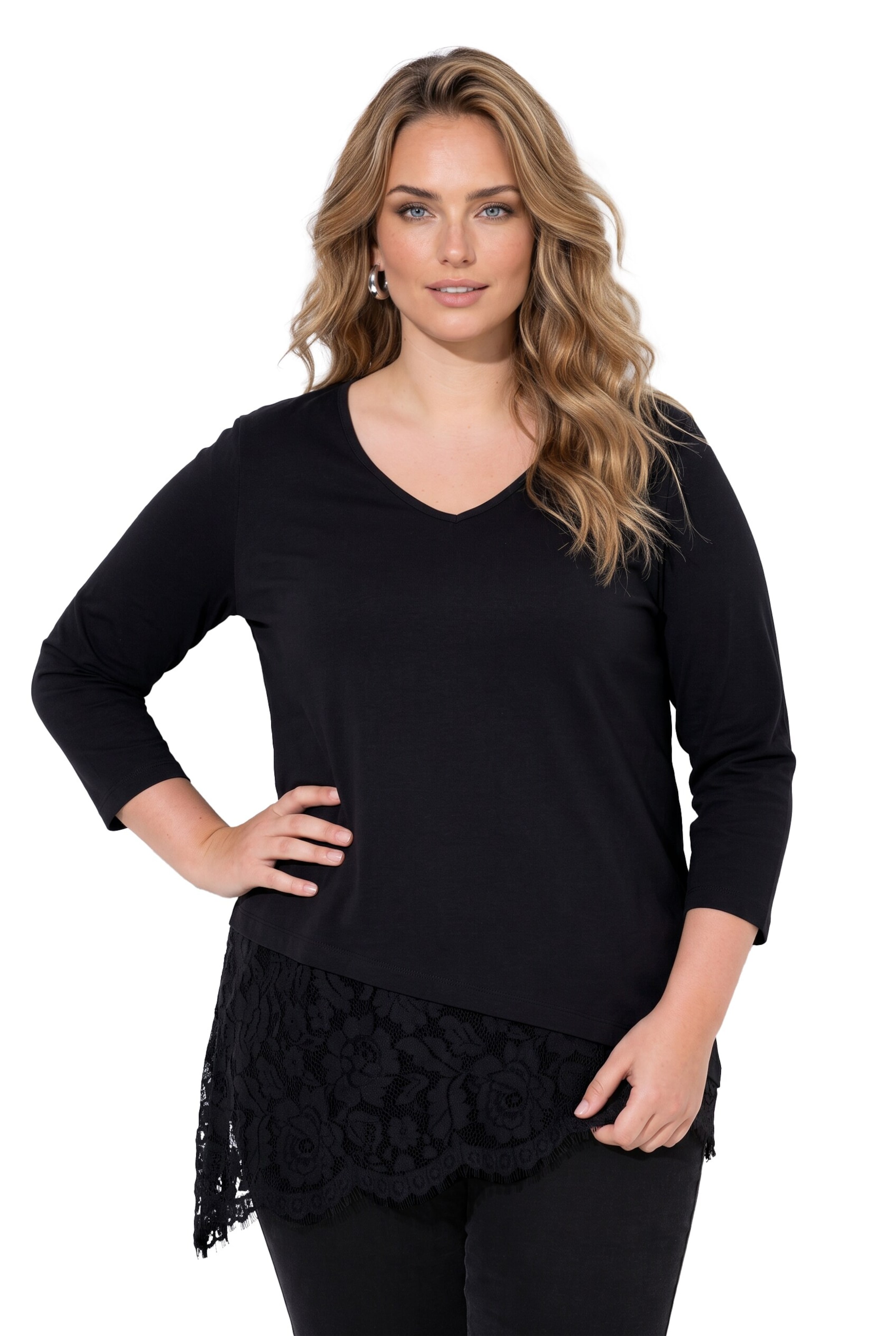 MIAMODA Shirt in Black: front
