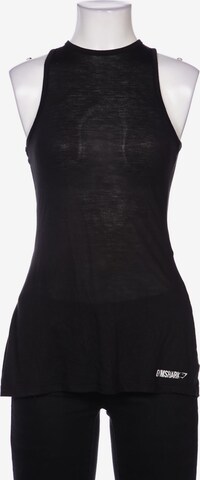GYMSHARK Top & Shirt in XXXS in Black: front