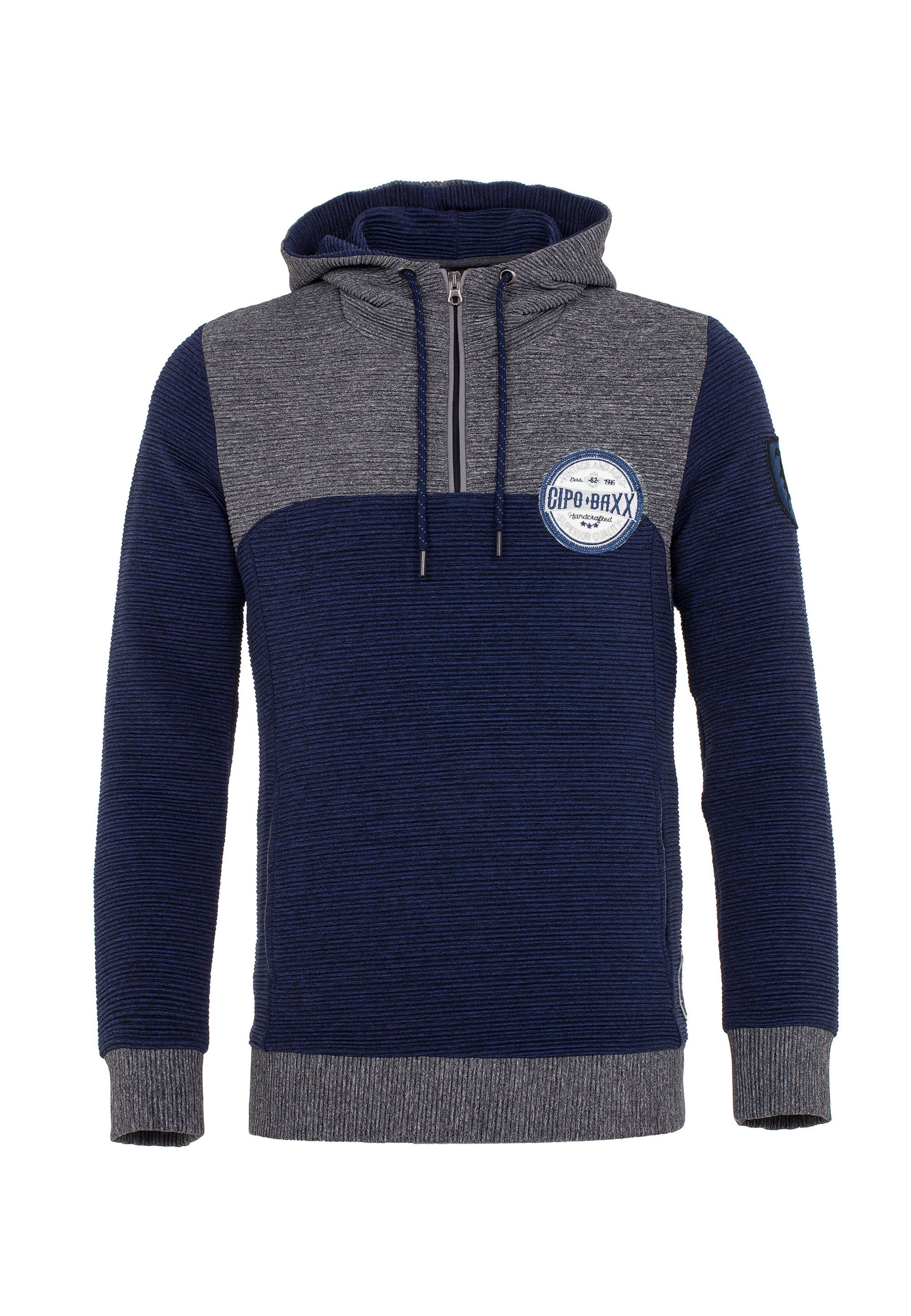 Sweat-shirt CIPO & BAXX en bleu : devant