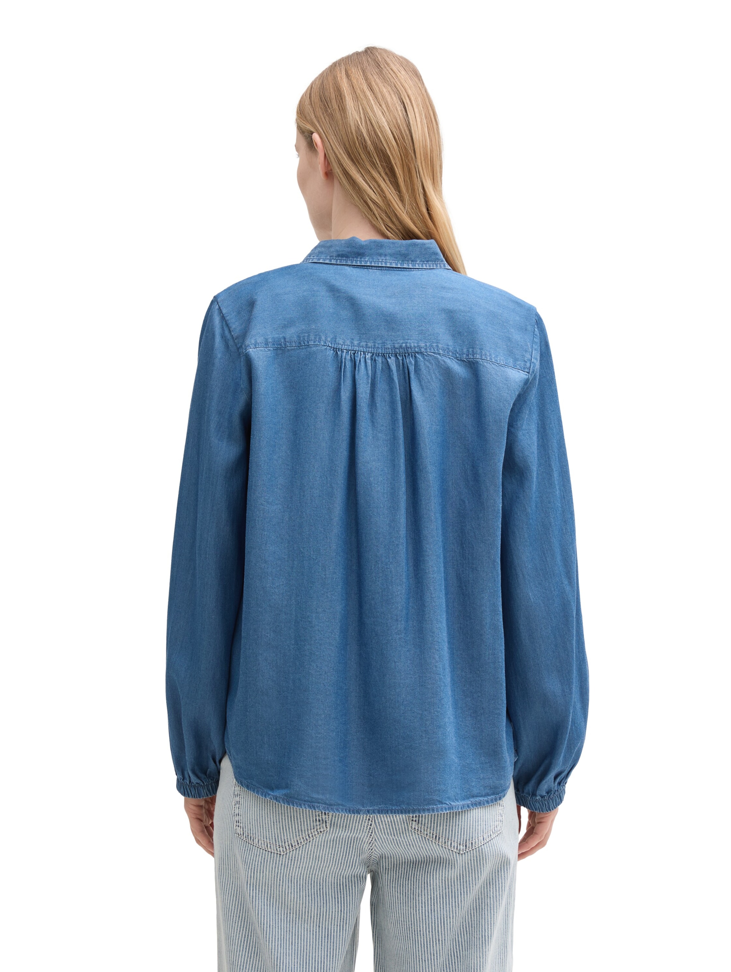 TOM TAILOR Bluse in Blau