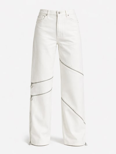 IT'S BASIC Jeans 'BAGGY HIGH RISE JEANS' in de kleur White denim, Productweergave