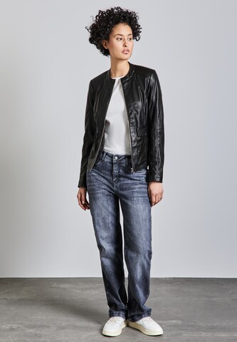 STREET ONE Leder-Look Jacke in Schwarz