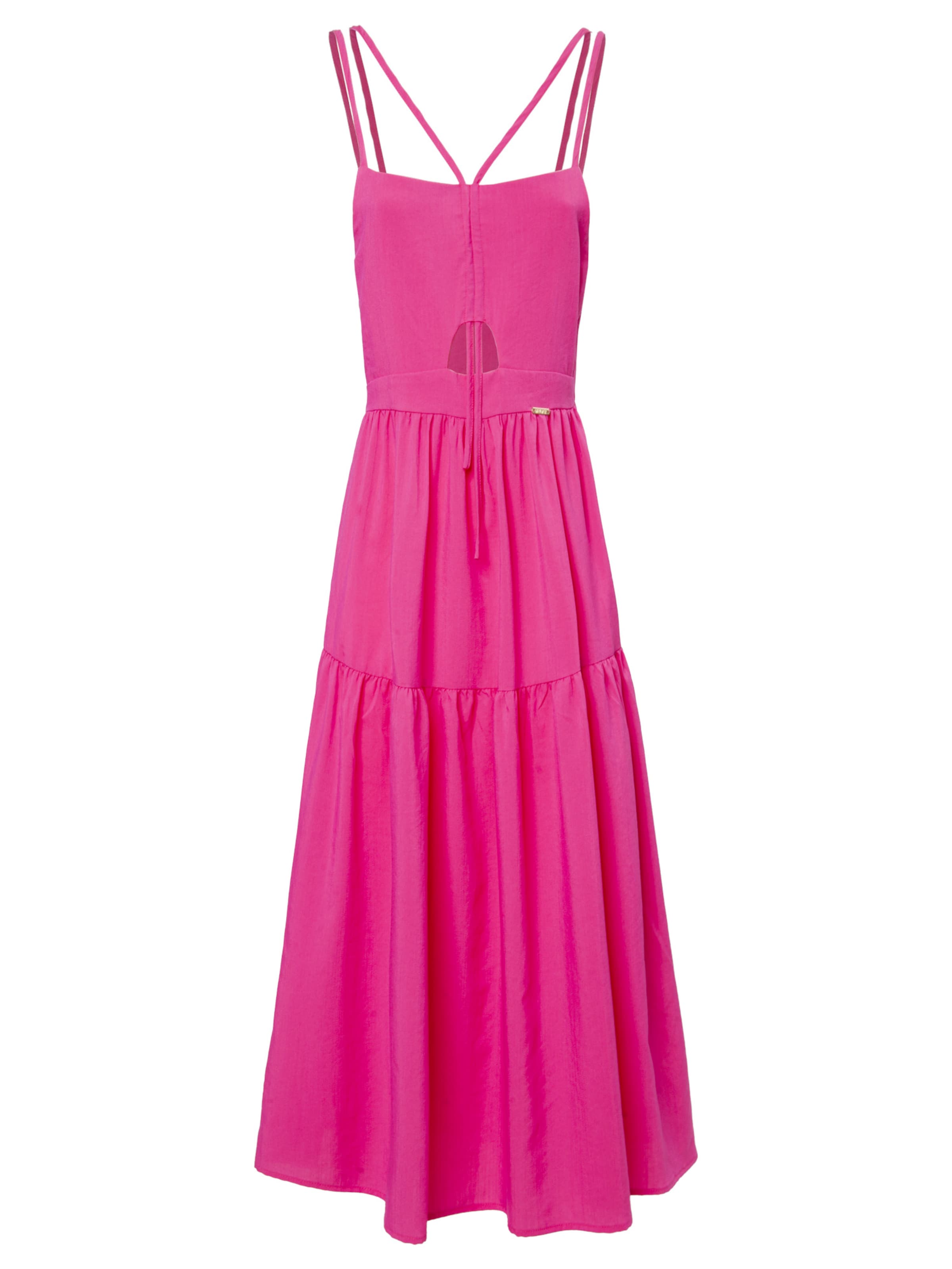 rozā Influencer Vasaras kleita: no priekšpuses