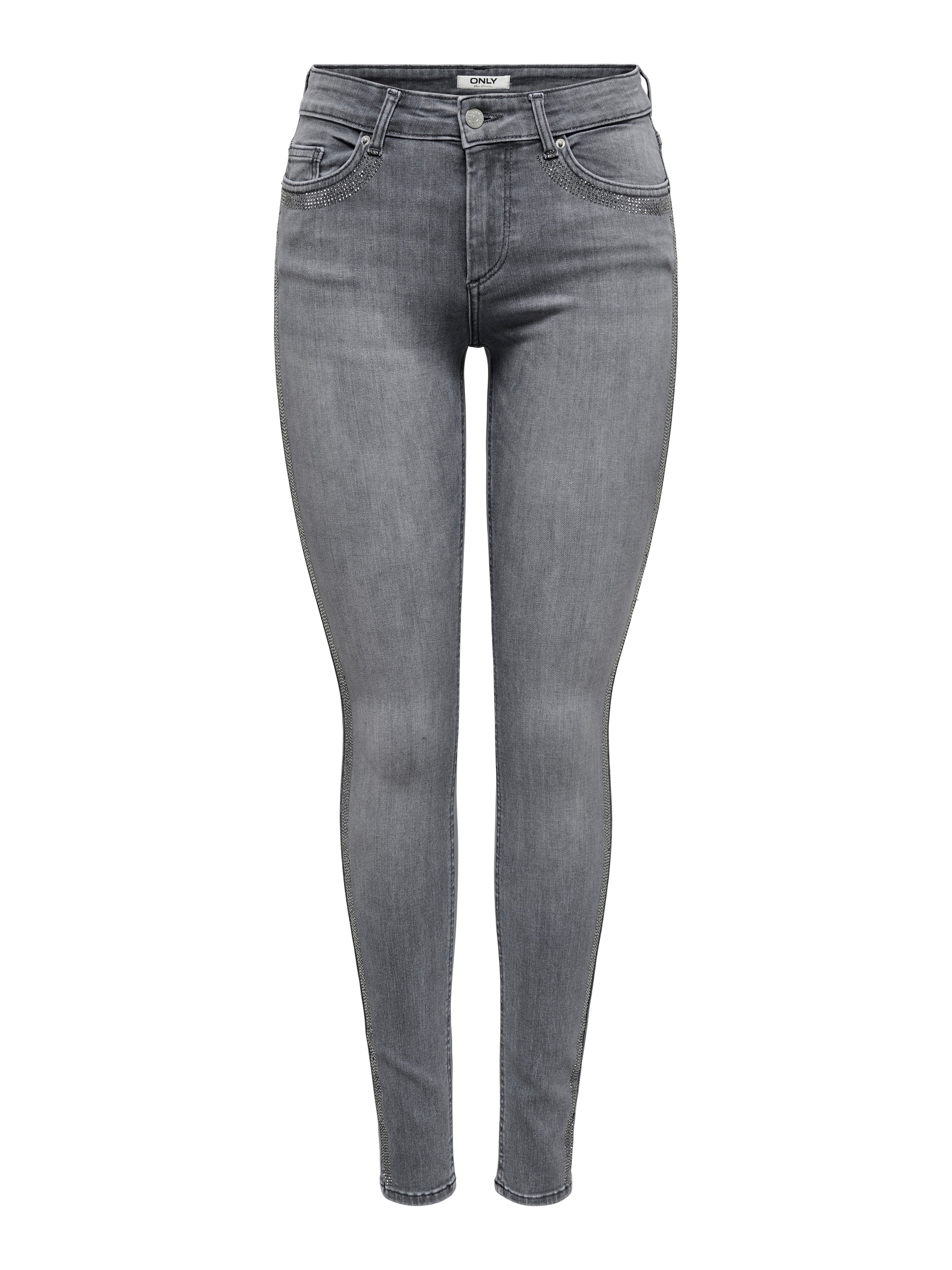 ONLY Skinny Jeans 'ONLBLUSH' in Grey: front