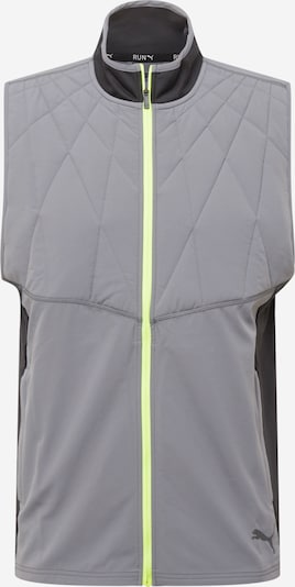 PUMA Sportbodywarmer in de kleur Limoen / Grijs / Zwart, Productweergave