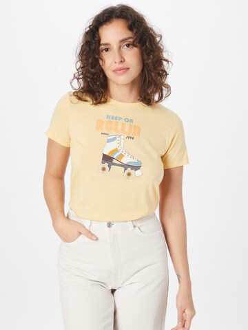 dzeltens Iriedaily T-Krekls: no priekšpuses
