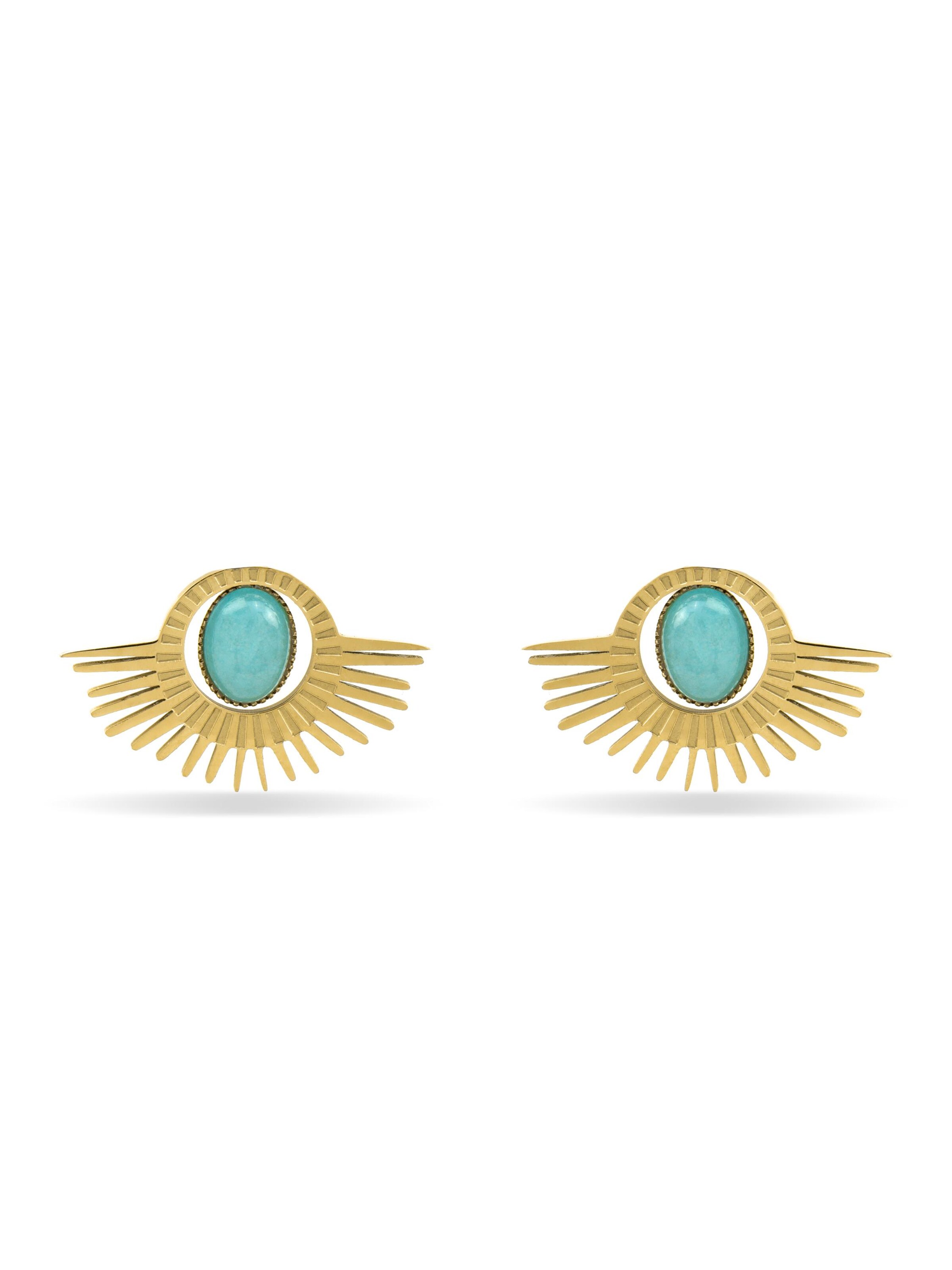 Luxenter Oorbellen 'TAKAD' in Groen: voorkant