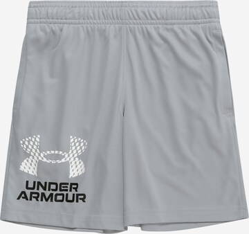 Regular Pantalon de sport UNDER ARMOUR en gris : devant