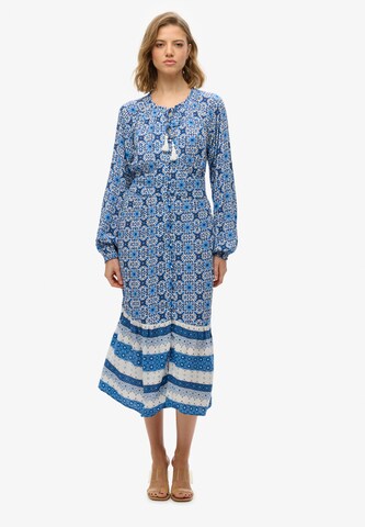 Superdry Shirt Dress in Blue: front