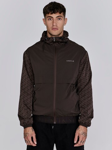 SikSilk Performance Jacket in Brown: front