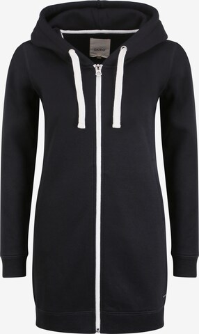 Oxmo Zip-Up Hoodie 'Olinda' in Black: front