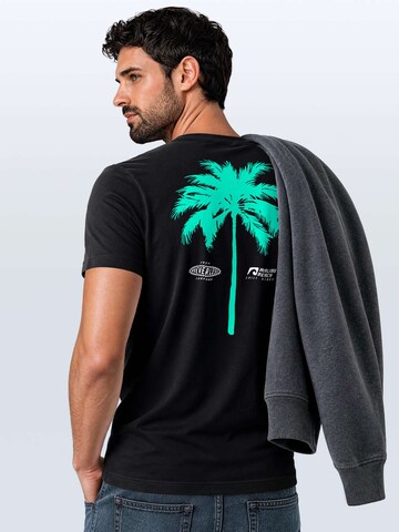 Neverless Shirt 'Palme'‌‌‌‌‌‌‌‌ in Schwarz