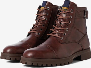 JACK & JONES Lace-Up Boots 'ELTON' in Brown