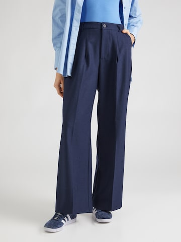 Noisy may Wide leg Pleat-Front Pants 'LAYTON' in Blue: front