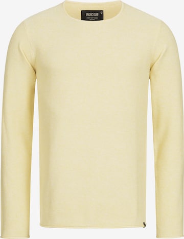 INDICODE JEANS Sweater 'Loakim' in Yellow: front