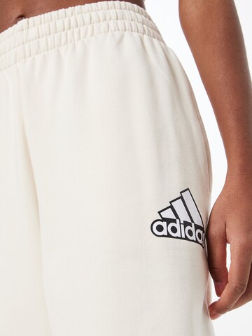 Effilé Pantalon de sport ADIDAS SPORTSWEAR en blanc