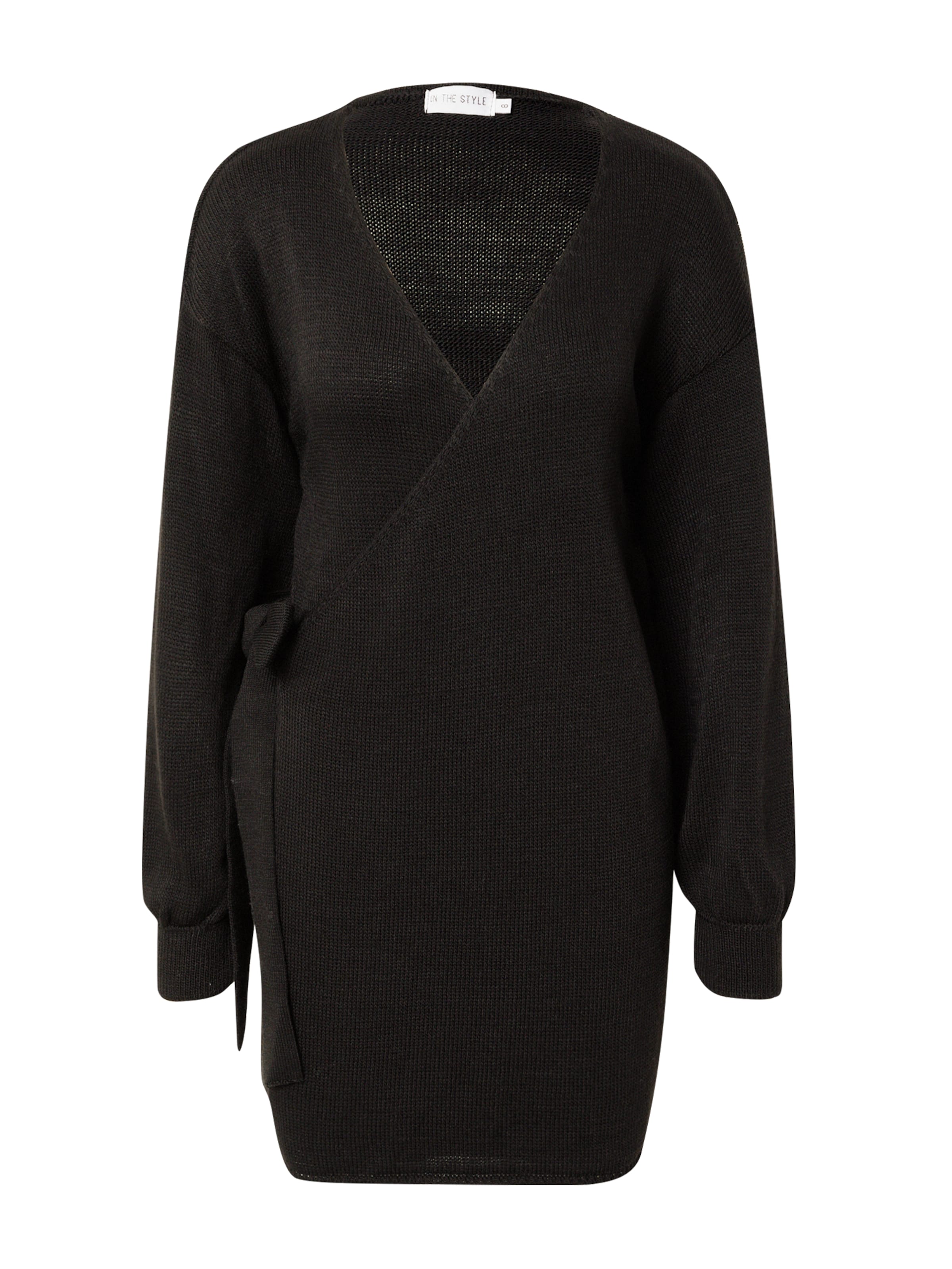 In The Style Πλεκτό φόρεμα 'BILLIE & SUZIE' σε μαύρο: μπροστά