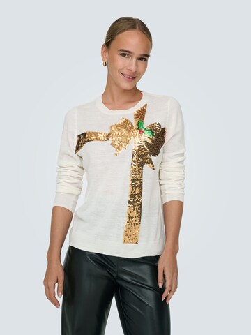 ONLY Свитер 'ONLXmas' в Белый