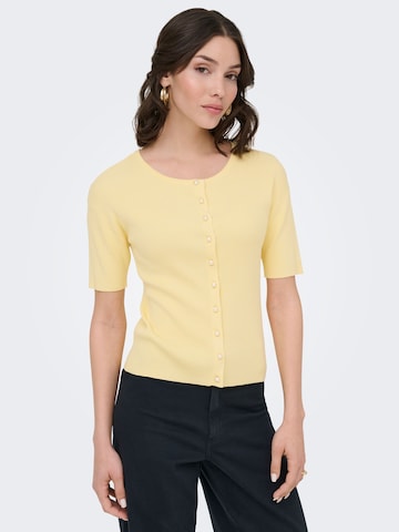 JDY Gebreid vest 'JDYGaby' in Geel: voorkant