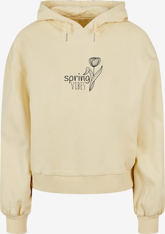 Merchcode Sweatshirt 'Spring - Vibes' in Gelb: predná strana
