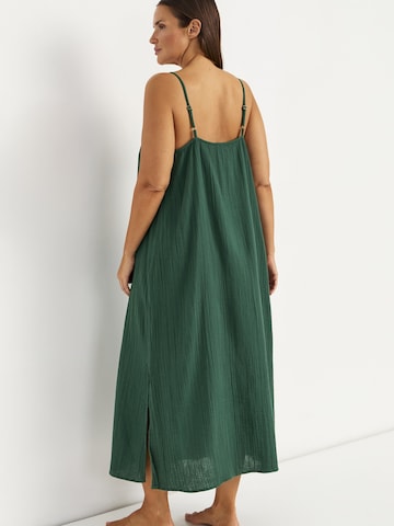 Cellbes of Sweden Strandkleid aus zerknitterter Baumwolle in Grün