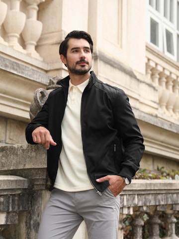 YOUTHUP Between-Season Jacket 'Stehkragen' in Black