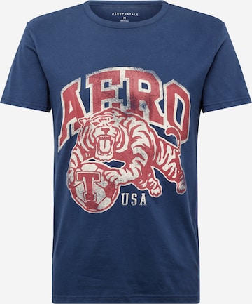 AÉROPOSTALE T-shirt 'NEW YORK' i blå: framsida