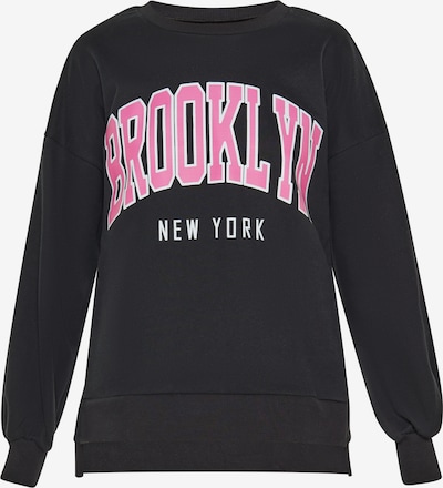 SANIKA Sweater majica u roza / crna / bijela, Pregled proizvoda