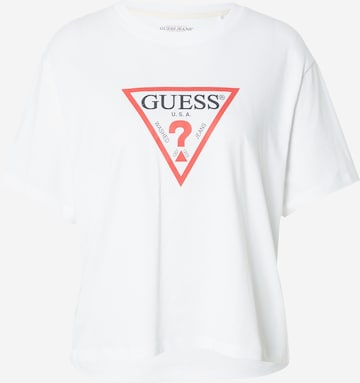 GUESS JEANS Футболка 'ICONIC' в Белый: спереди