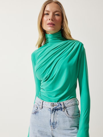 Happiness İstanbul Bluse in Grün: Vorderseite