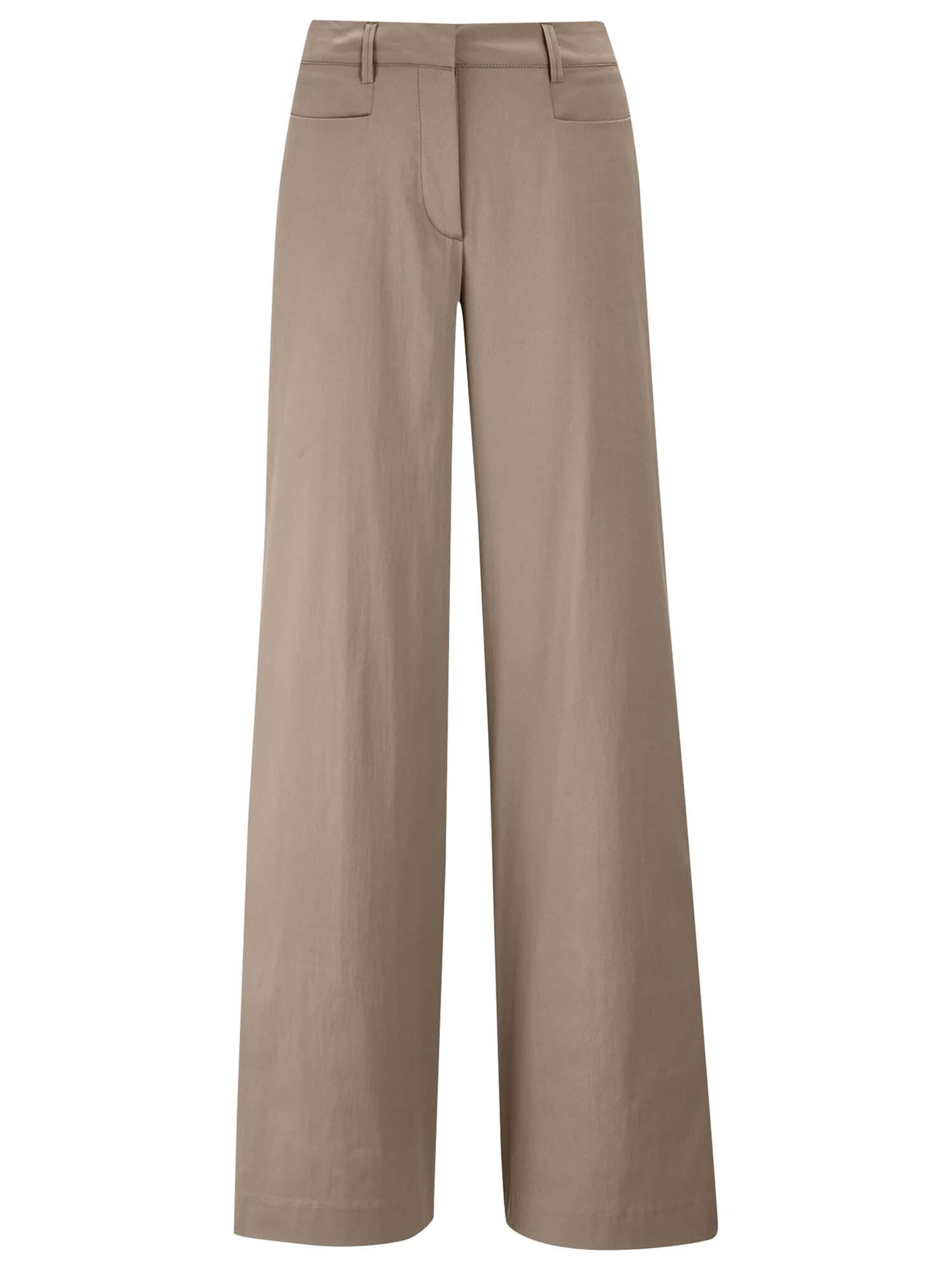 MADELEINE Wide Leg Hose in Beige: Vorderseite